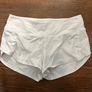 Lululemon White Speed ups Size 2 2.5inch